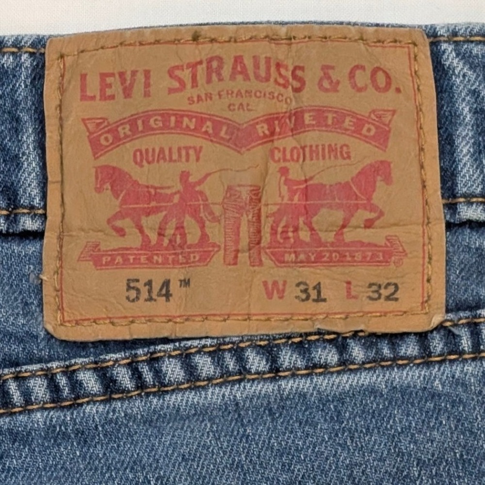 Levi?s 514 Straight Fit Mens Jeans W31 L32 Medium Wash Blue Denim